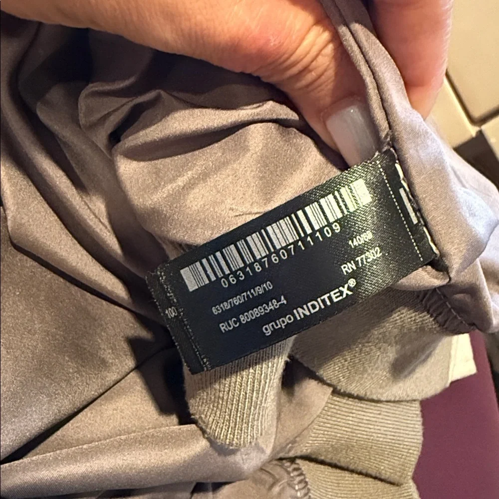 ZARA‎ FAUX SUEDE COMBINATION BOMBER JACKET